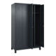 C+P Schwarz-Weiß-Spind Classic PLUS 4 Abteile 1950 x 1200 x 500mm 7016/7016