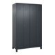 C+P Schwarz-Weiß-Spind Classic PLUS 4 Abteile 1950 x 1200 x 500mm 7016/7016
