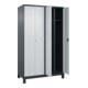 C+P Schwarz-Weiß-Spind Classic PLUS 4 Abteile 1950 x 1200 x 500mm 7016/7035