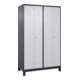 C+P Schwarz-Weiß-Spind Classic PLUS 4 Abteile 1950 x 1200 x 500mm 7016/7035