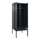 C+P Schwarz-Weiß-Spind Classic PLUS, Bank, 2 Abteile, 2120x800x815mm, 7016/7016, Verschluss Zylinderschloss, Sitzbanktyp untergebaut, Material Sitzfläche Kunststoff-2