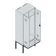 C+P Schwarz-Weiß-Spind Classic PLUS, Bank, 2 Abteile, 2120x800x815mm, 7035/5012, Verschluss Sicherheits-Drehriegel, Sitzbanktyp auskragend, Material Sitzfläche Buche-Hartholz