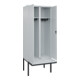 C+P Schwarz-Weiß-Spind Classic PLUS, Bank, 2 Abteile, 2120x800x815mm, 7035/7035, Verschluss Zylinderschloss, Sitzbanktyp auskragend, Material Sitzfläche Kunststoff-2