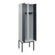 C+P Schwarz-Weiß-Spind Classic PLUS, Gestell, 2 Abteile, 2120x600x500mm, 7035/70 Front RAL 7016 Anthrazitgrau Verschluss Zylinderschloss-5