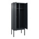 C+P Schwarz-Weiß-Spind Classic PLUS, Gestell, 2 Abteile, 2120x800x500mm, 7016/70 Front RAL 7016 Anthrazitgrau Verschluss Sicherheits-Drehriegel-4