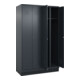 C+P Schwarz-Weiß-Spind Classic PLUS, Sockel, 4 Abteile, 1950x1200x500mm, 7016/70 Front RAL 7016 Anthrazitgrau Verschluss Zylinderschloss-5