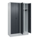 C+P Schwarz-Weiß-Spind Classic PLUS, Sockel, 4 Abteile, 1950x1200x500mm, 7035/70 Front RAL 7016 Anthrazitgrau Verschluss Sicherheits-Drehriegel-5