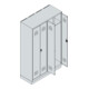C+P Schwarz-Weiß-Spind Classic PLUS, Sockel, 4 Abteile, 1950x1200x500mm, 7035/70 Front RAL 7016 Anthrazitgrau Verschluss Zylinderschloss-5