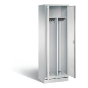 C+P Schwarz-Weiss-Spind Evolo, H1800xB610xT500mm, Front Lichtgrau, Korpus Lichtgrau (48022-20)