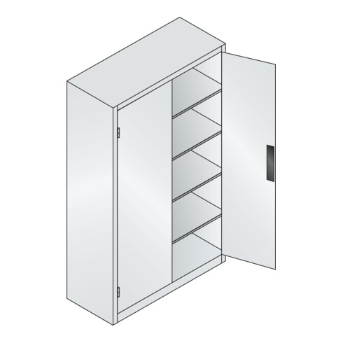 C+P Schwerlastschrank Acurado, 1950x1200x500mm, 7035/3003