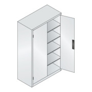 C+P Schwerlastschrank Acurado, 1950x1200x600mm, 7035/5010-2