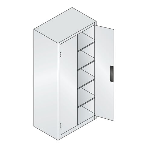 C+P Schwerlastschrank Acurado, 1950x930x600mm, 7035/5012