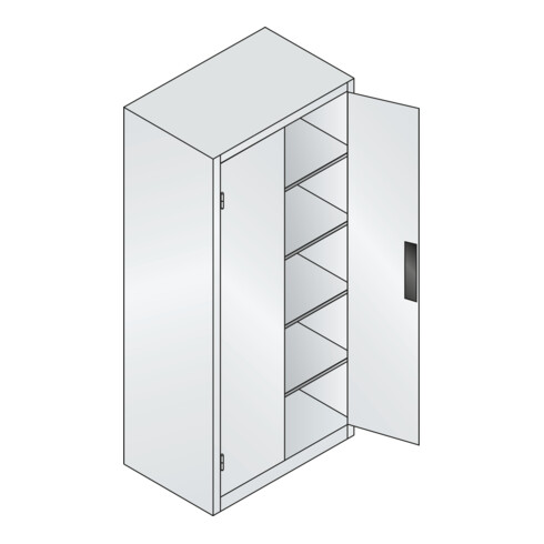 C+P Schwerlastschrank Acurado, 1950x930x600mm, 7035/7016