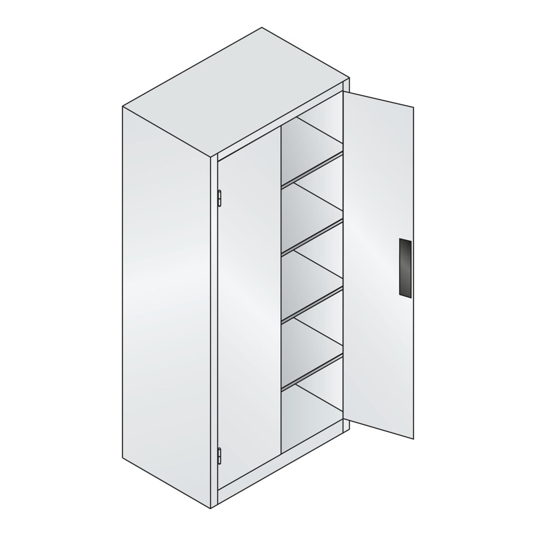 C+P Schwerlastschrank Acurado, 1950x930x600mm, 7035/7035