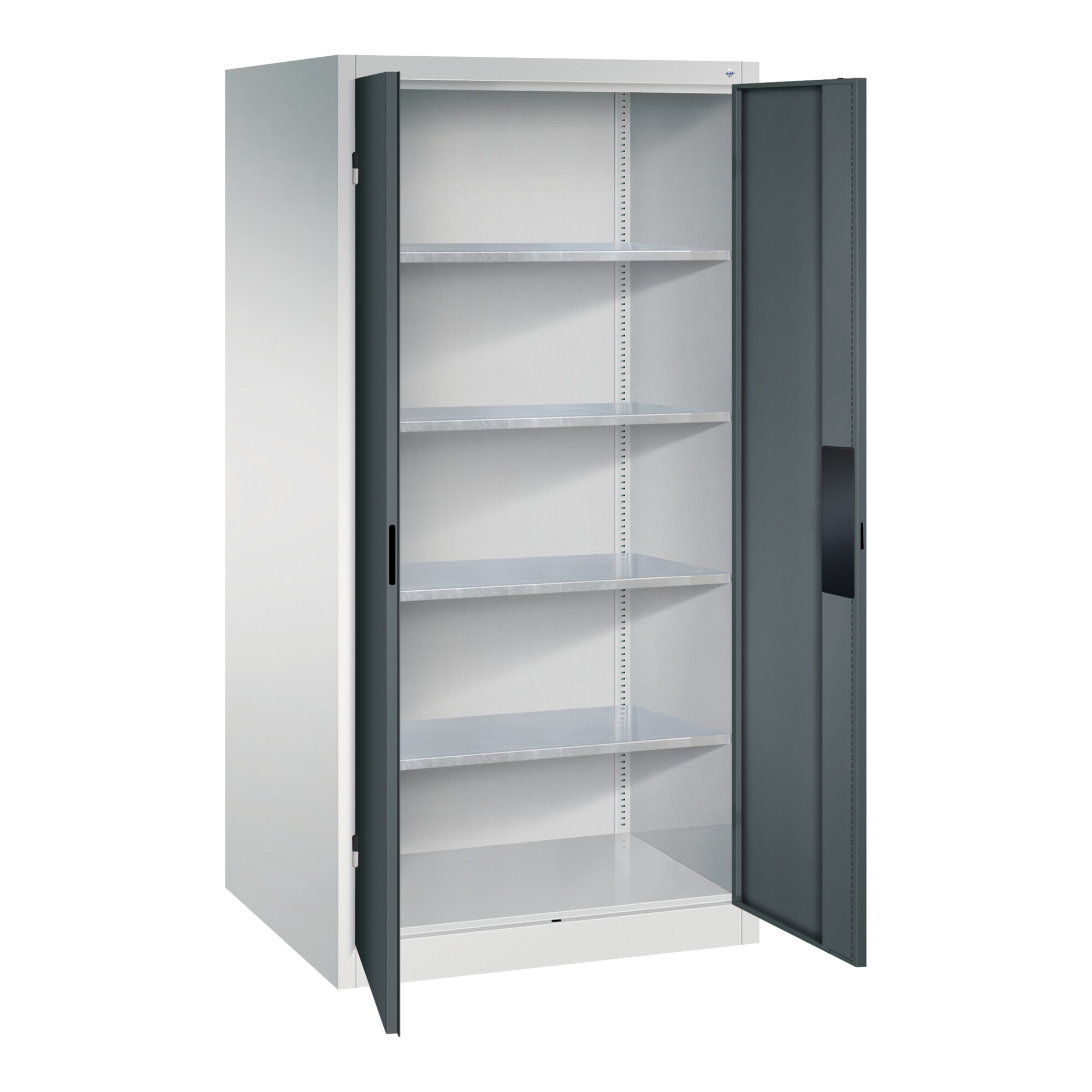 C+P Schwerlastschrank Acurado, 1950x930x800mm, 7035/7016 ; C + P Möbelsysteme