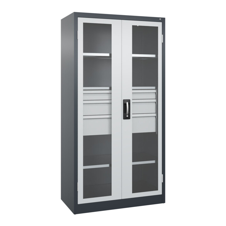 C+P Schwerlastschrank Acurado Pro 1950 x 1000 x 500 mm 7016/7035