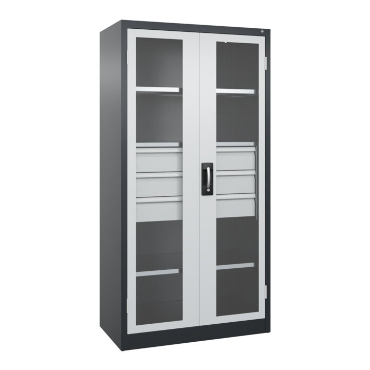 C+P Schwerlastschrank Acurado Pro 1950 x 1000 x 500 mm 7021/7035