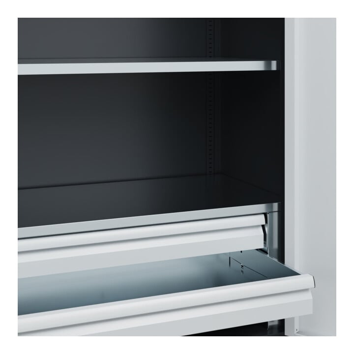 C+P Schwerlastschrank Acurado Pro 1950 x 1000 x 500 mm 7021/7035