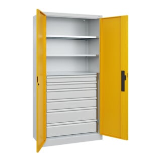 C+P Schwerlastschrank Acurado Pro 1950 x 1000 x 500 mm 7035/1004