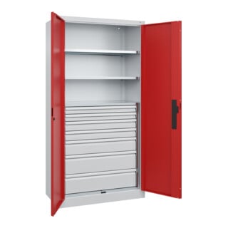 C+P Schwerlastschrank Acurado Pro 1950 x 1000 x 500 mm 7035/3000
