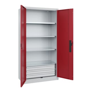 C+P Schwerlastschrank Acurado Pro 1950 x 1000 x 500 mm 7035/3003