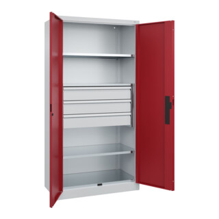 C+P Schwerlastschrank Acurado Pro 1950 x 1000 x 500 mm 7035/3003