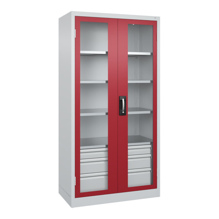 C+P Schwerlastschrank Acurado Pro 1950 x 1000 x 500 mm 7035/3003
