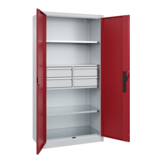 C+P Schwerlastschrank Acurado Pro 1950 x 1000 x 500 mm 7035/3003