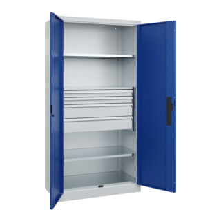 C+P Schwerlastschrank Acurado Pro 1950 x 1000 x 500 mm 7035/5010