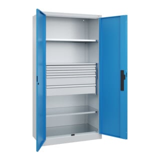 C+P Schwerlastschrank Acurado Pro 1950 x 1000 x 500 mm 7035/5012