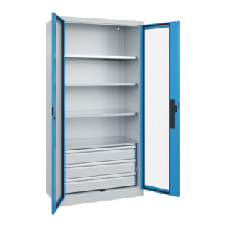 C+P Schwerlastschrank Acurado Pro 1950 x 1000 x 500 mm 7035/5012