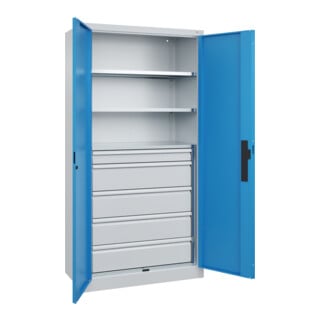 C+P Schwerlastschrank Acurado Pro 1950 x 1000 x 500 mm 7035/5012