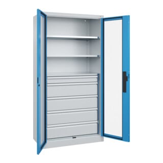 C+P Schwerlastschrank Acurado Pro 1950 x 1000 x 500 mm 7035/5012