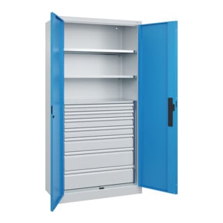 C+P Schwerlastschrank Acurado Pro 1950 x 1000 x 500 mm 7035/5012