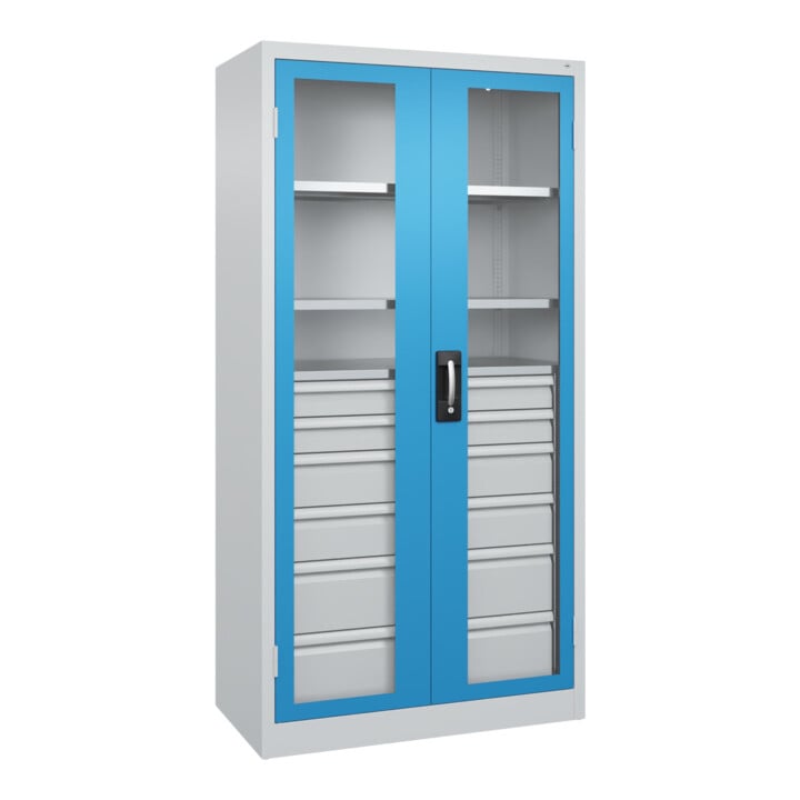C+P Schwerlastschrank Acurado Pro 1950 x 1000 x 500 mm 7035/5012