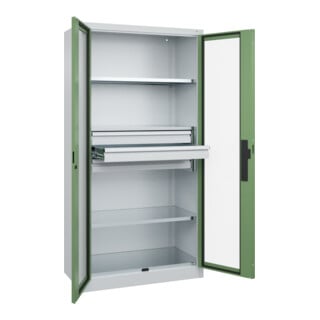 C+P Schwerlastschrank Acurado Pro 1950 x 1000 x 500 mm 7035/6011