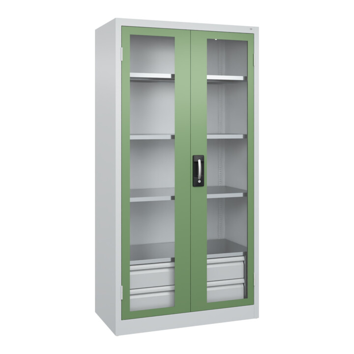 C+P Schwerlastschrank Acurado Pro 1950 x 1000 x 500 mm 7035/6011