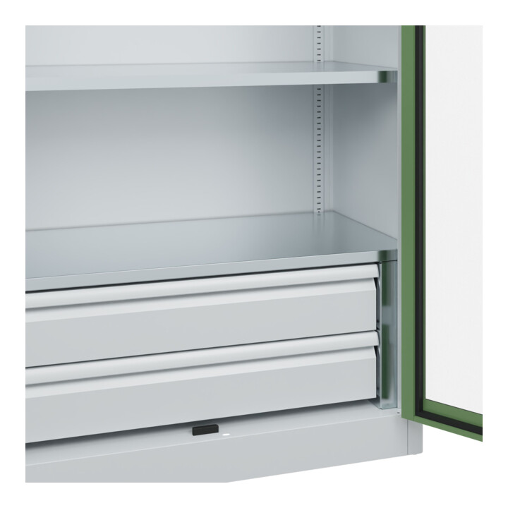 C+P Schwerlastschrank Acurado Pro 1950 x 1000 x 500 mm 7035/6011