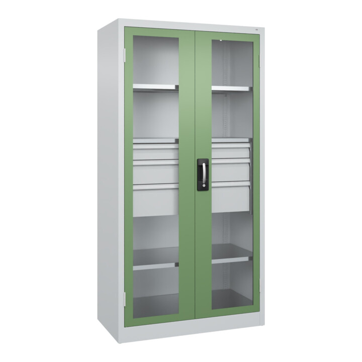 C+P Schwerlastschrank Acurado Pro 1950 x 1000 x 500 mm 7035/6011