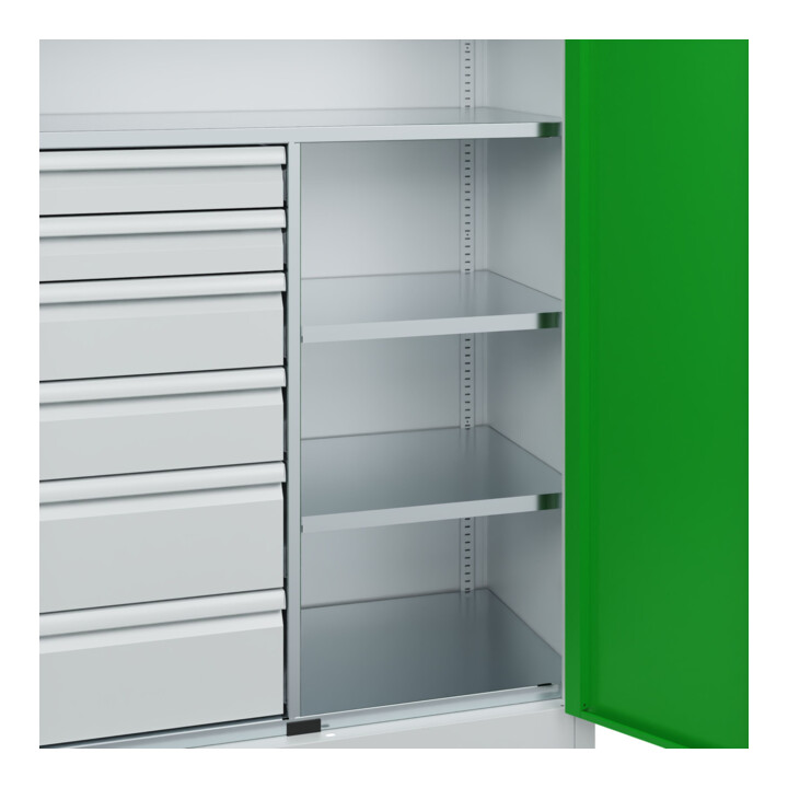 C+P Schwerlastschrank Acurado Pro 1950 x 1000 x 500 mm 7035/6037