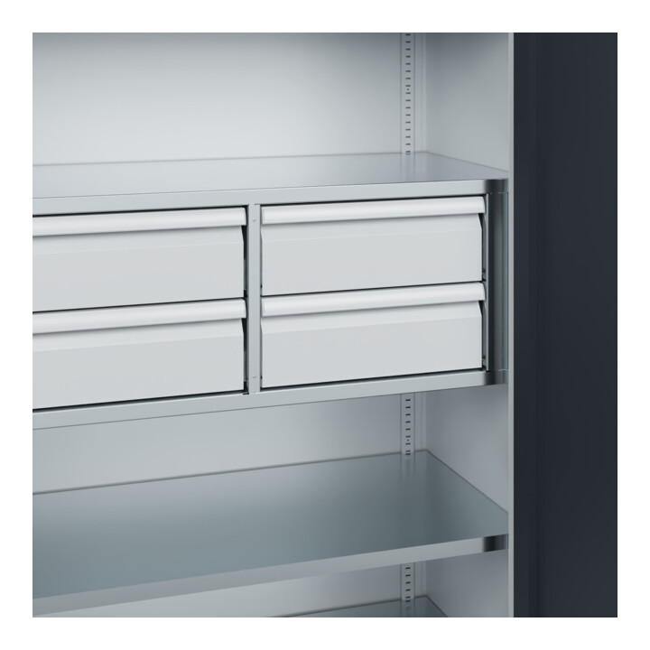 C+P Schwerlastschrank Acurado Pro 1950 x 1000 x 500 mm 7035/7016