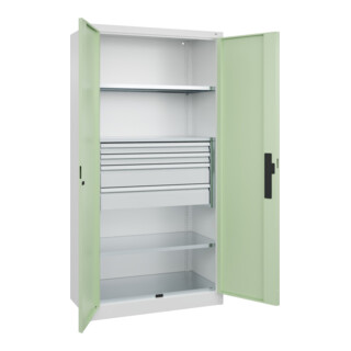 C+P Schwerlastschrank Acurado Pro 1950 x 1000 x 500 mm 9016/6019