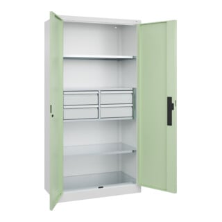 C+P Schwerlastschrank Acurado Pro 1950 x 1000 x 500 mm 9016/6019