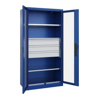 C+P Schwerlastschrank Acurado Pro 1950 x 1000 x 500 mm blau