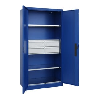 C+P Schwerlastschrank Acurado Pro 1950 x 1000 x 500 mm blau