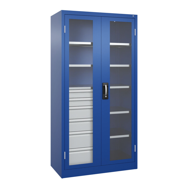 C+P Schwerlastschrank Acurado Pro 1950 x 1000 x 500 mm blau