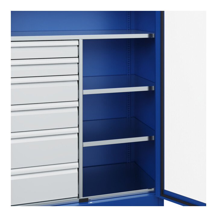 C+P Schwerlastschrank Acurado Pro 1950 x 1000 x 500 mm blau