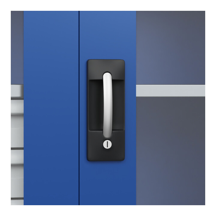 C+P Schwerlastschrank Acurado Pro 1950 x 1000 x 500 mm blau
