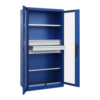 C+P Schwerlastschrank Acurado Pro 1950 x 1000 x 500 mm Enzianblau
