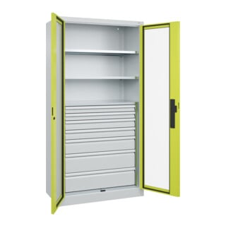C+P Schwerlastschrank Acurado Pro 1950 x 1000 x 500 mm grau